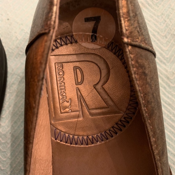 Romika Bronze Metallic Leather Shoe - Picture 3 of 4